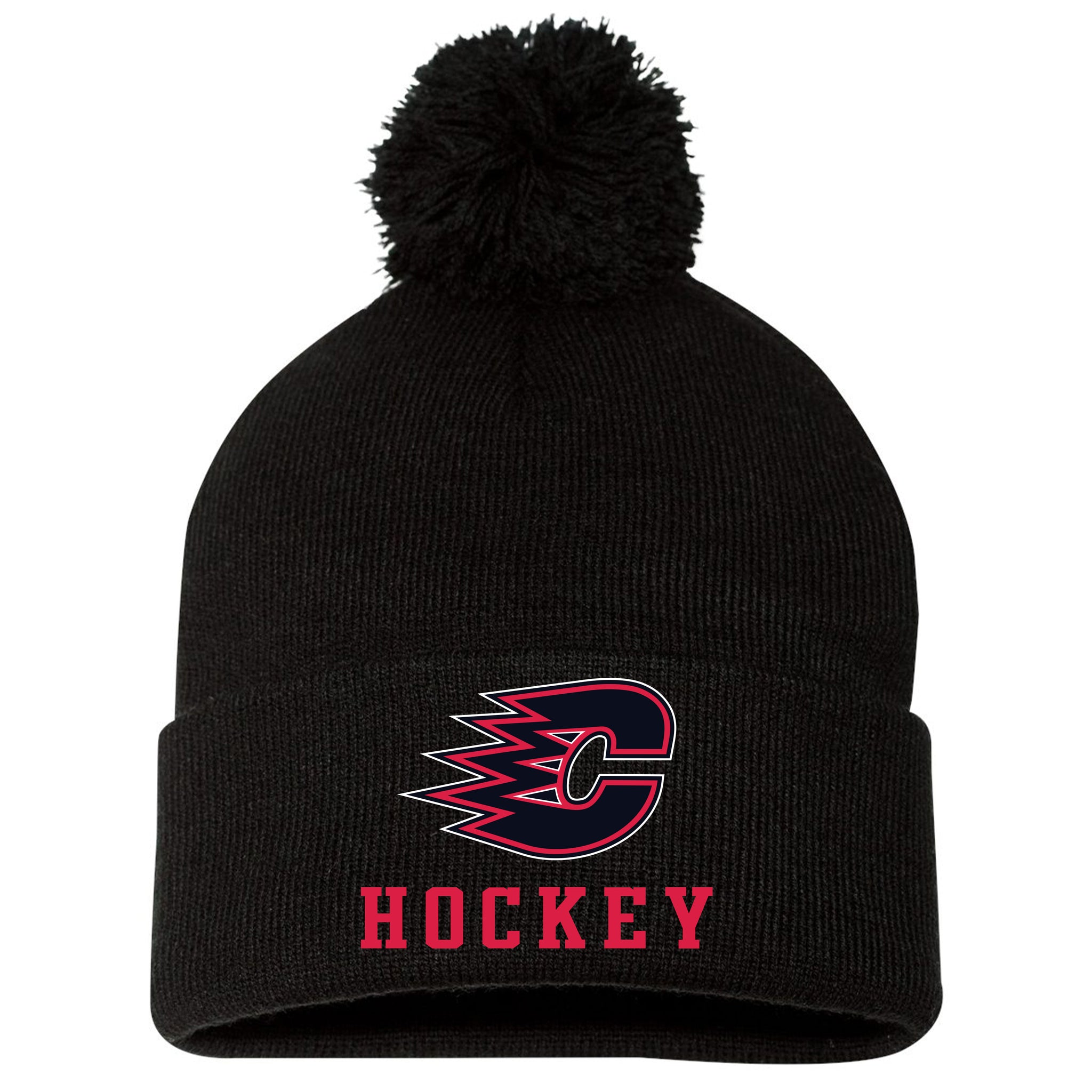 Centennial Hockey Sportsman 12" Pom-Pom Cuffed Beanie
