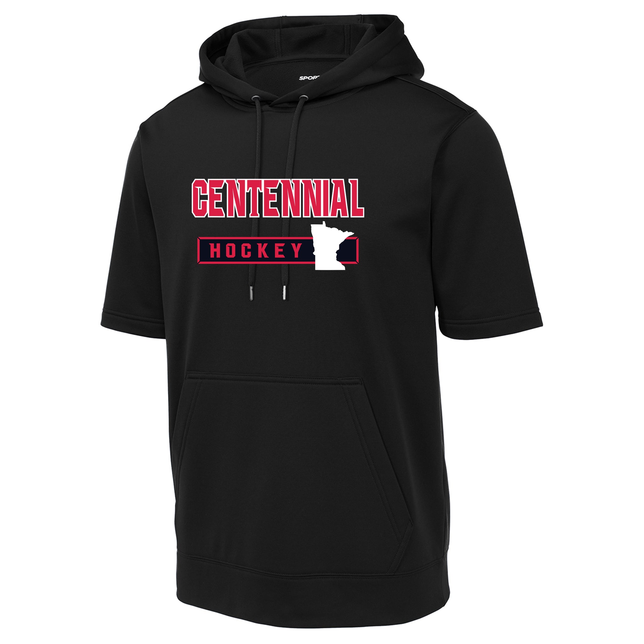 Centennial Hockey Sport-Tek ® Sport-Wick ® Fleece Short Sleeve Hooded Pullover