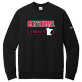 Centennial Hockey Nike Club Fleece Sleeve Swoosh Crew