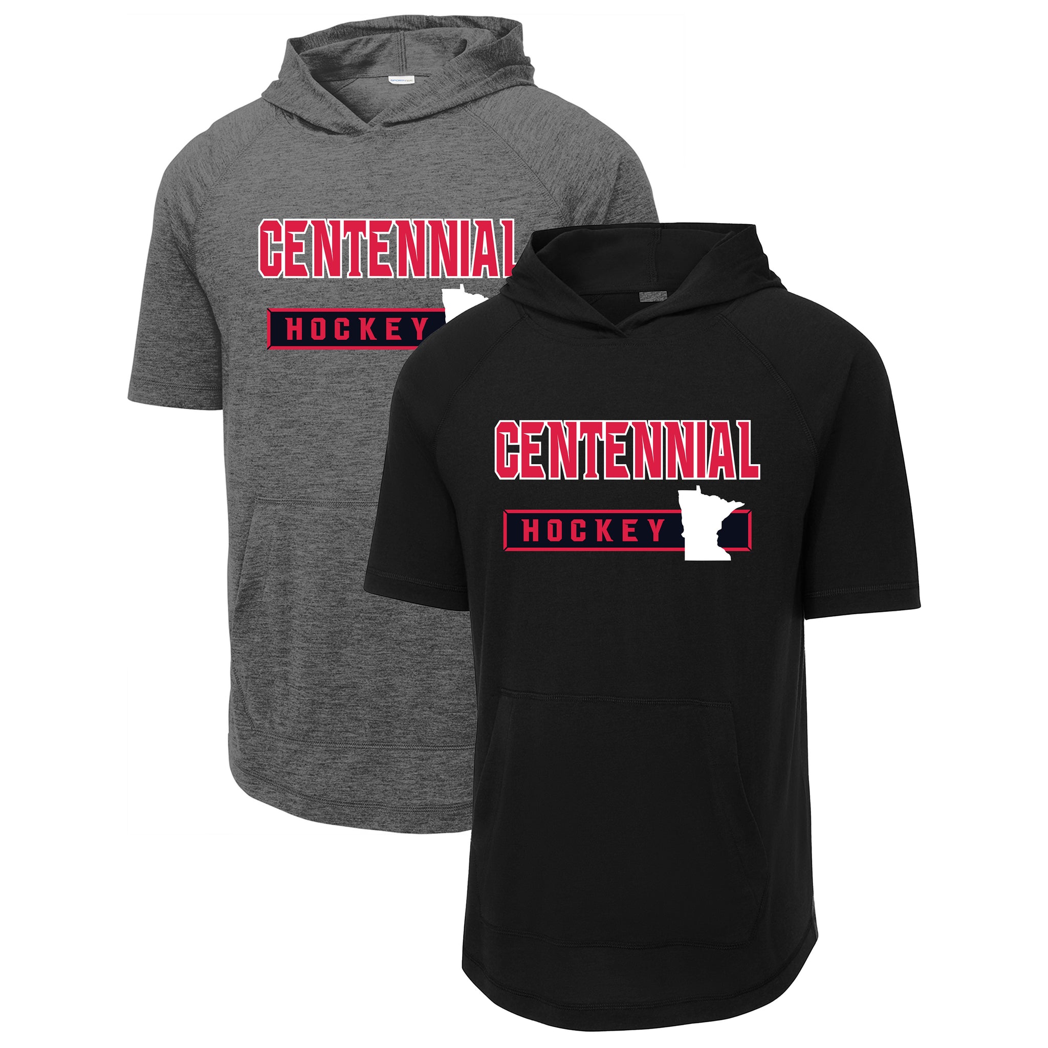 Centennial Hockey Sport-Tek ® PosiCharge ® Tri-Blend Wicking Short Sleeve Hoodie