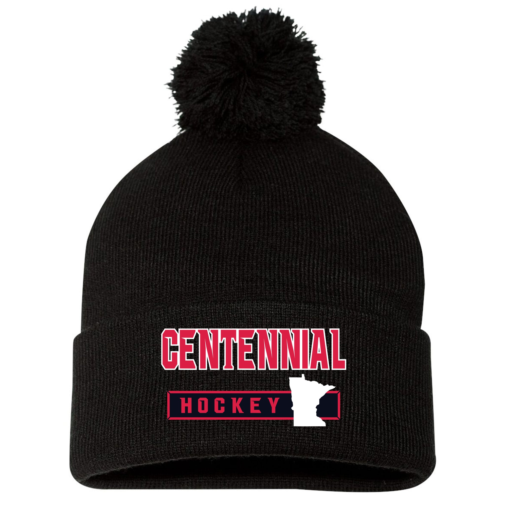Centennial Hockey Sportsman 12" Pom-Pom Cuffed Beanie