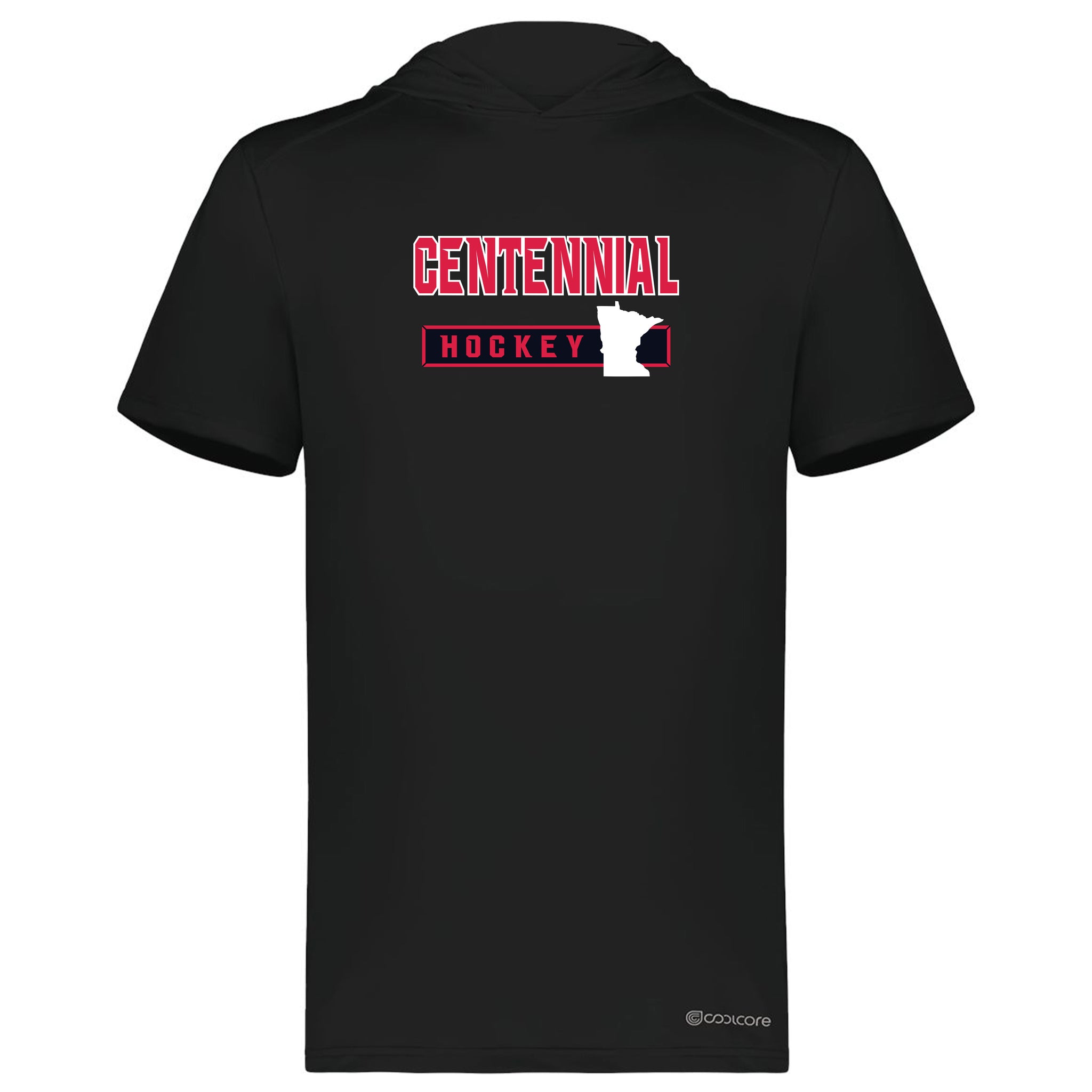Centennial Hockey Holloway Men's Hooded T-Shirt Powered by Coolcore