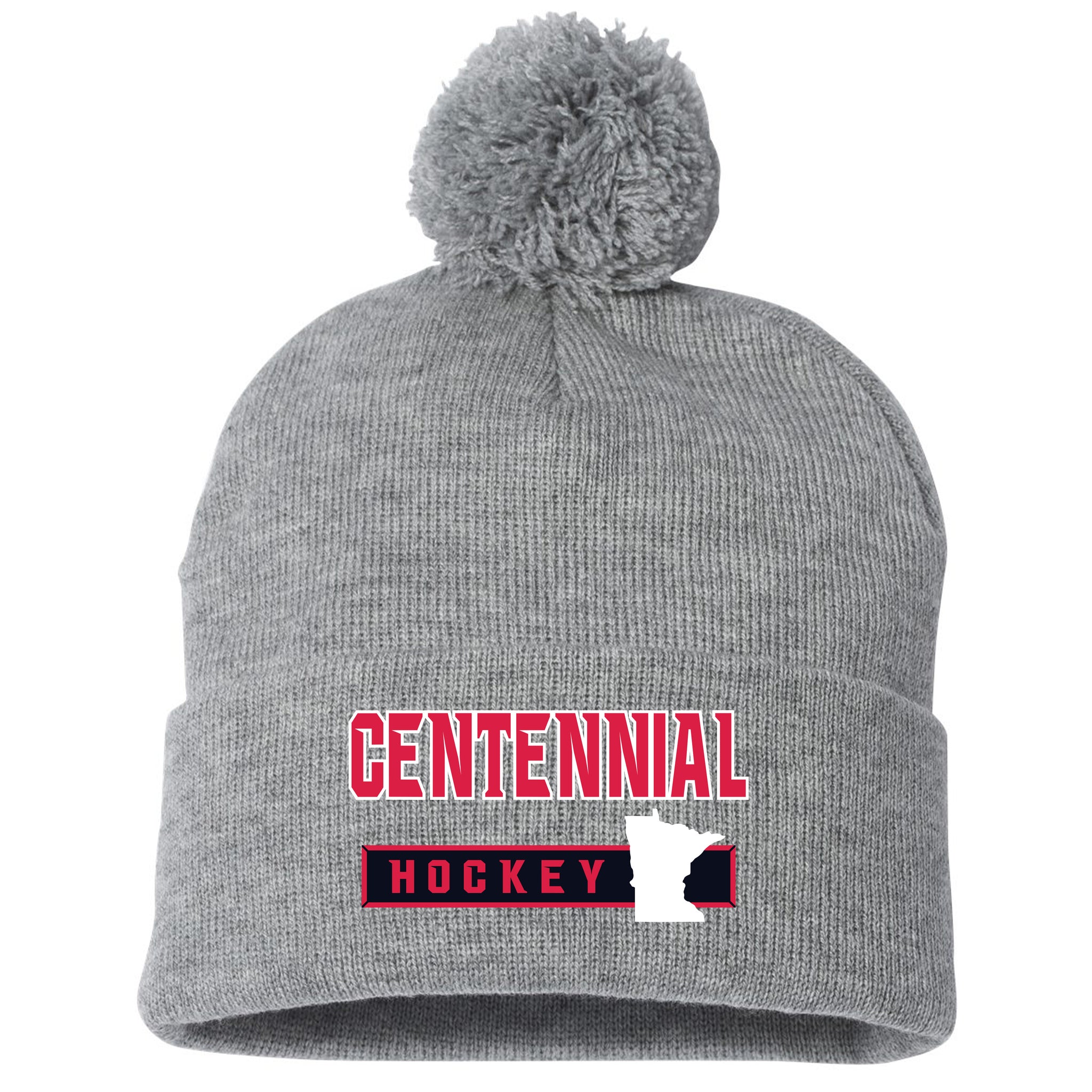 Centennial Hockey Sportsman 12" Pom-Pom Cuffed Beanie