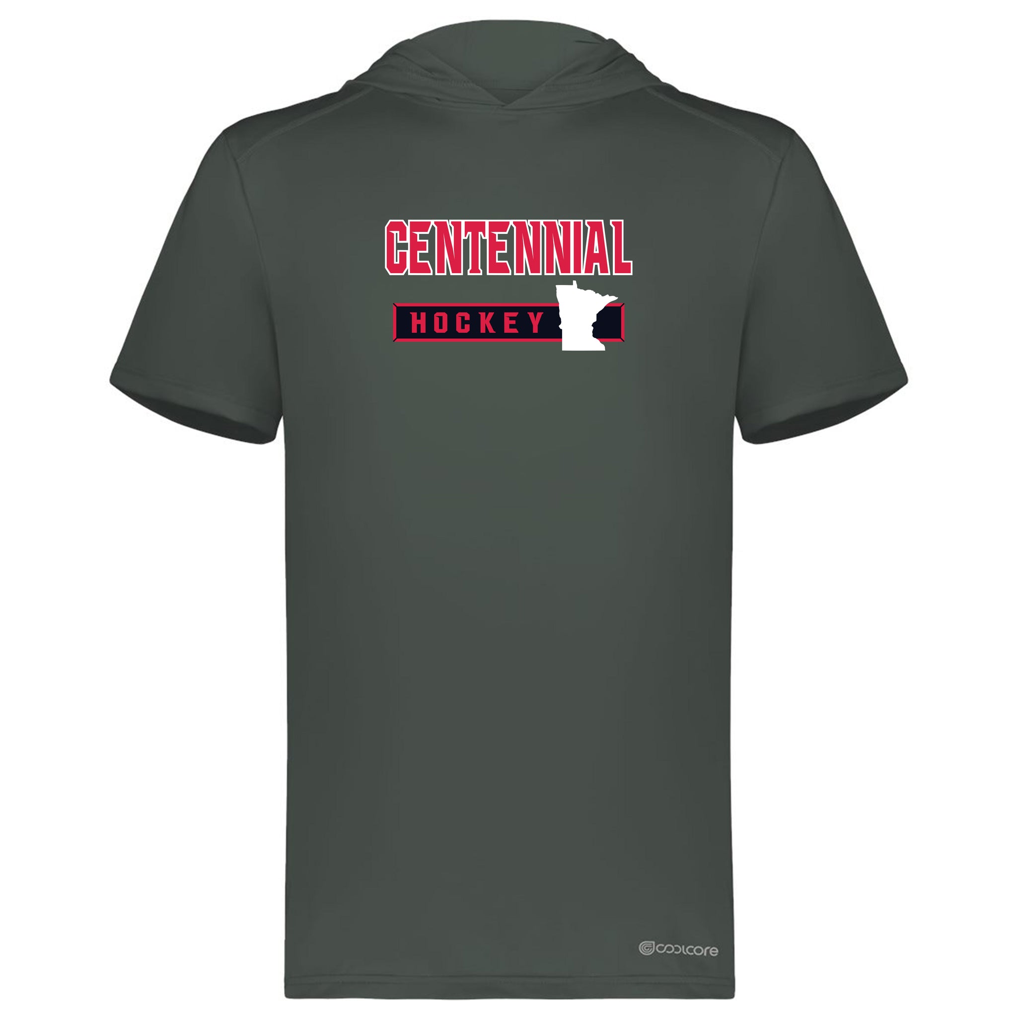 Centennial Hockey Holloway Men's Hooded T-Shirt Powered by Coolcore