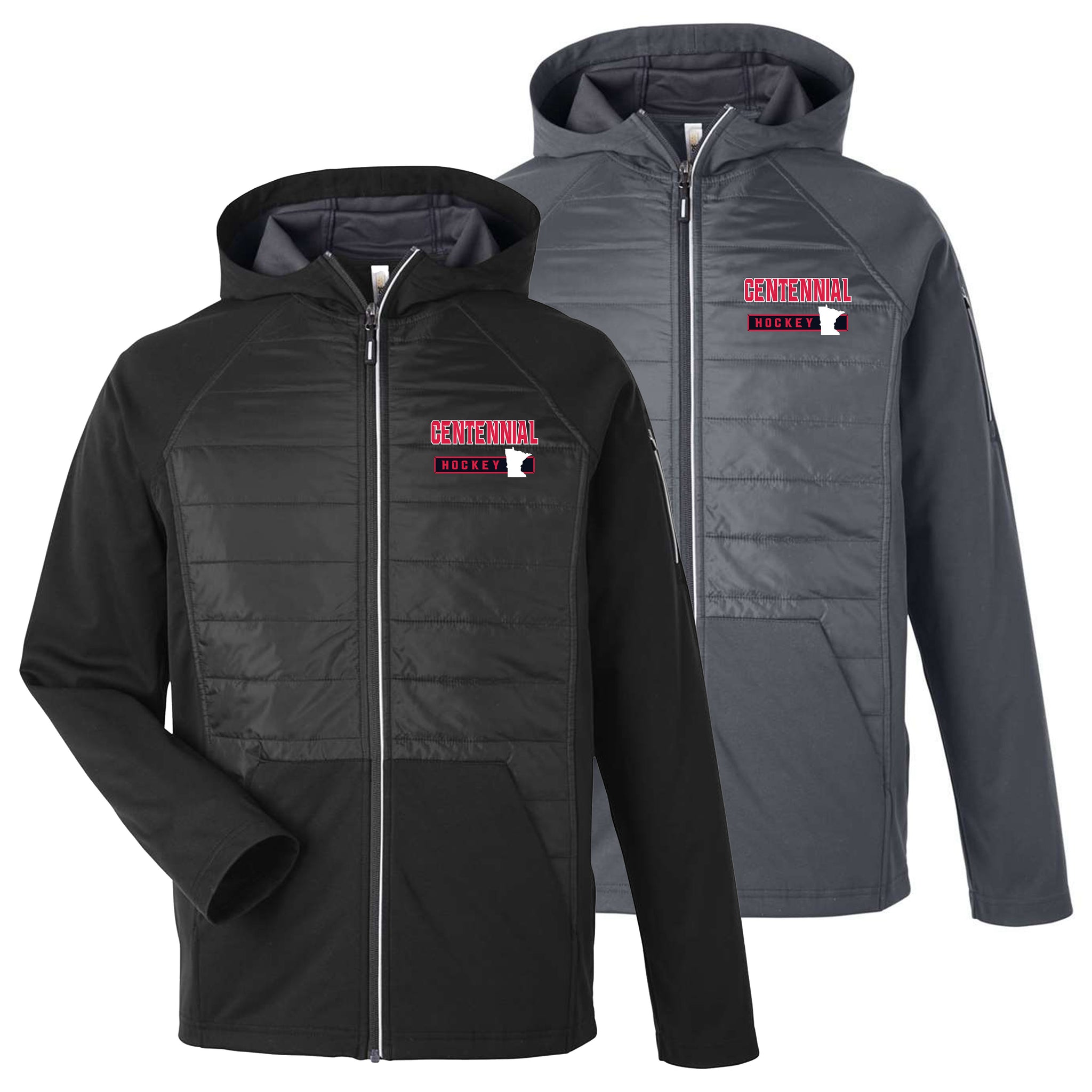 Centennial Hockey Unisex Techno Lite Hybrid Hooded Jacket