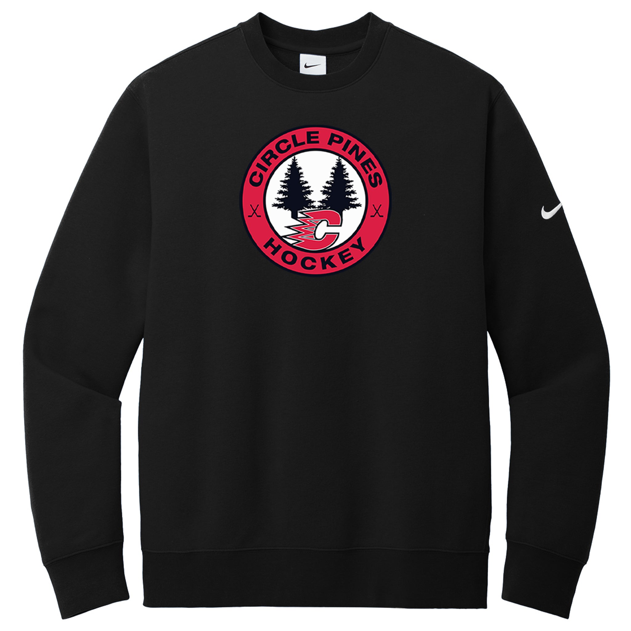 Centennial Hockey Nike Club Fleece Sleeve Swoosh Crew