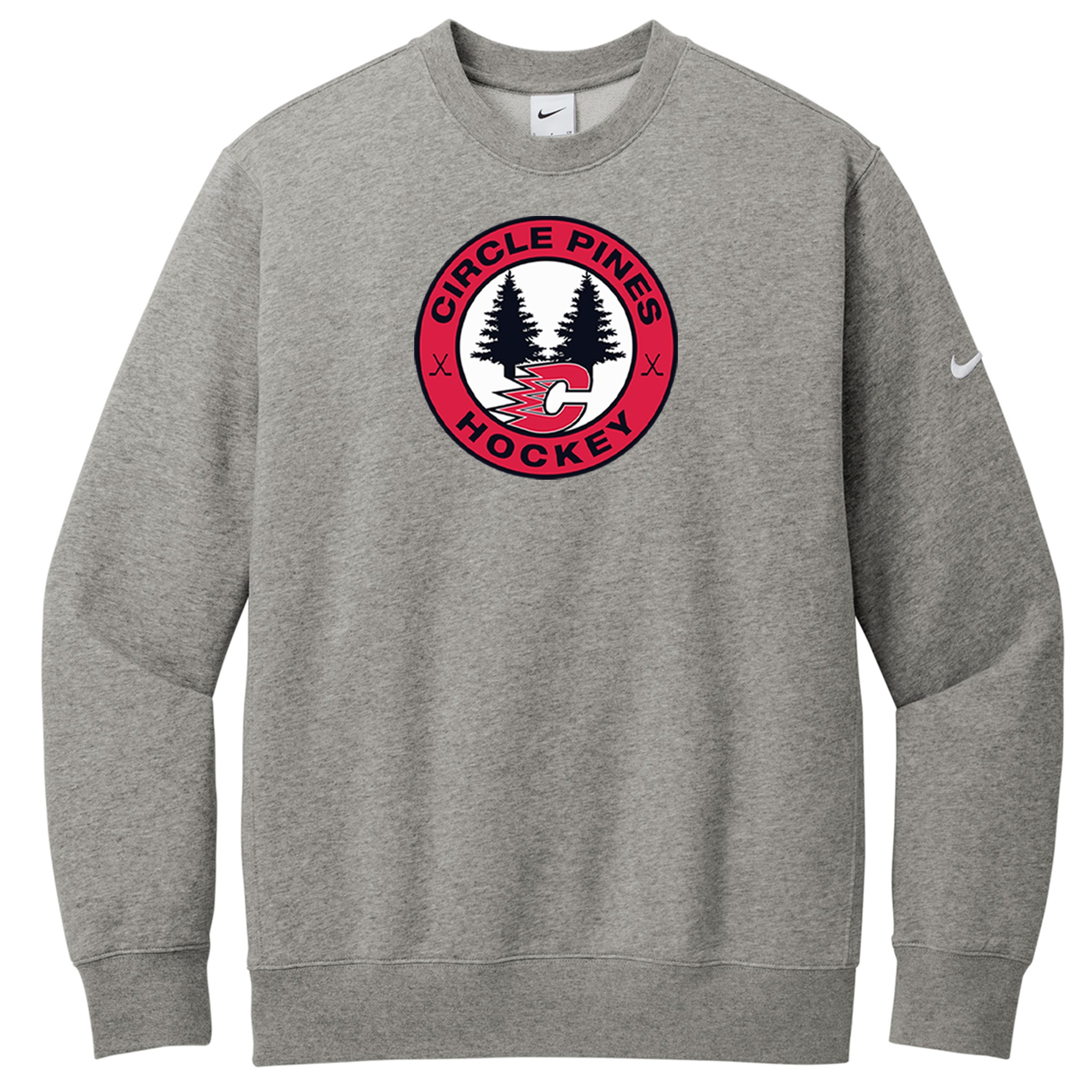 Centennial Hockey Nike Club Fleece Sleeve Swoosh Crew