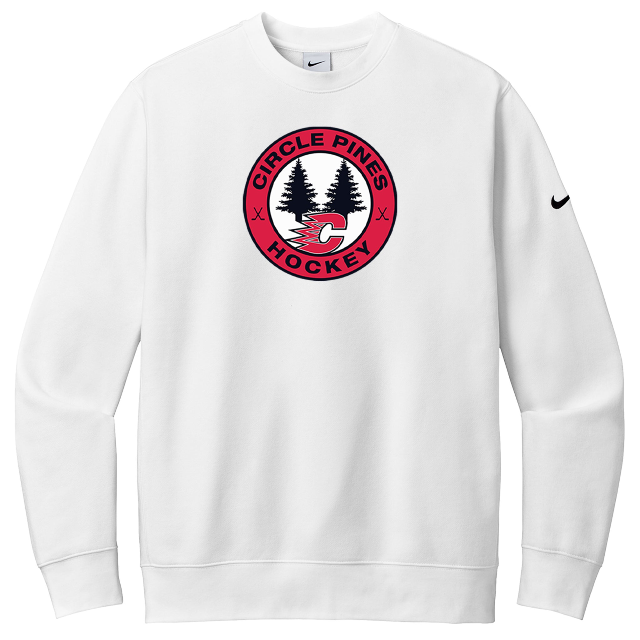 Centennial Hockey Nike Club Fleece Sleeve Swoosh Crew