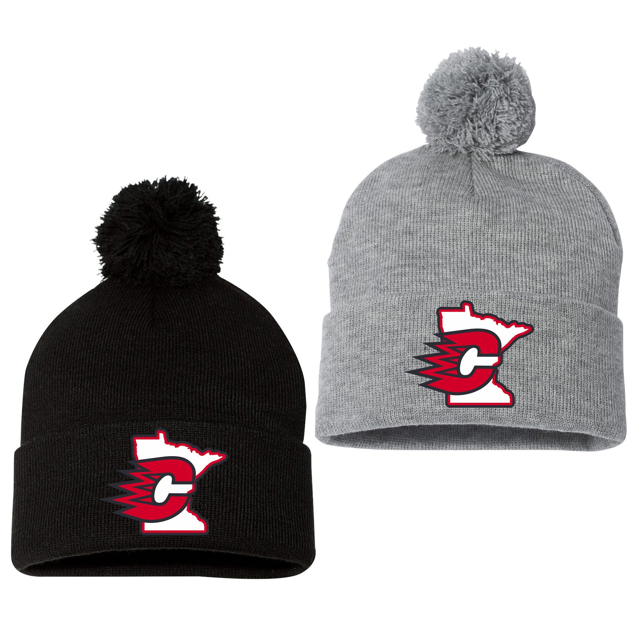 Centennial Hockey Sportsman 12" Pom-Pom Cuffed Beanie