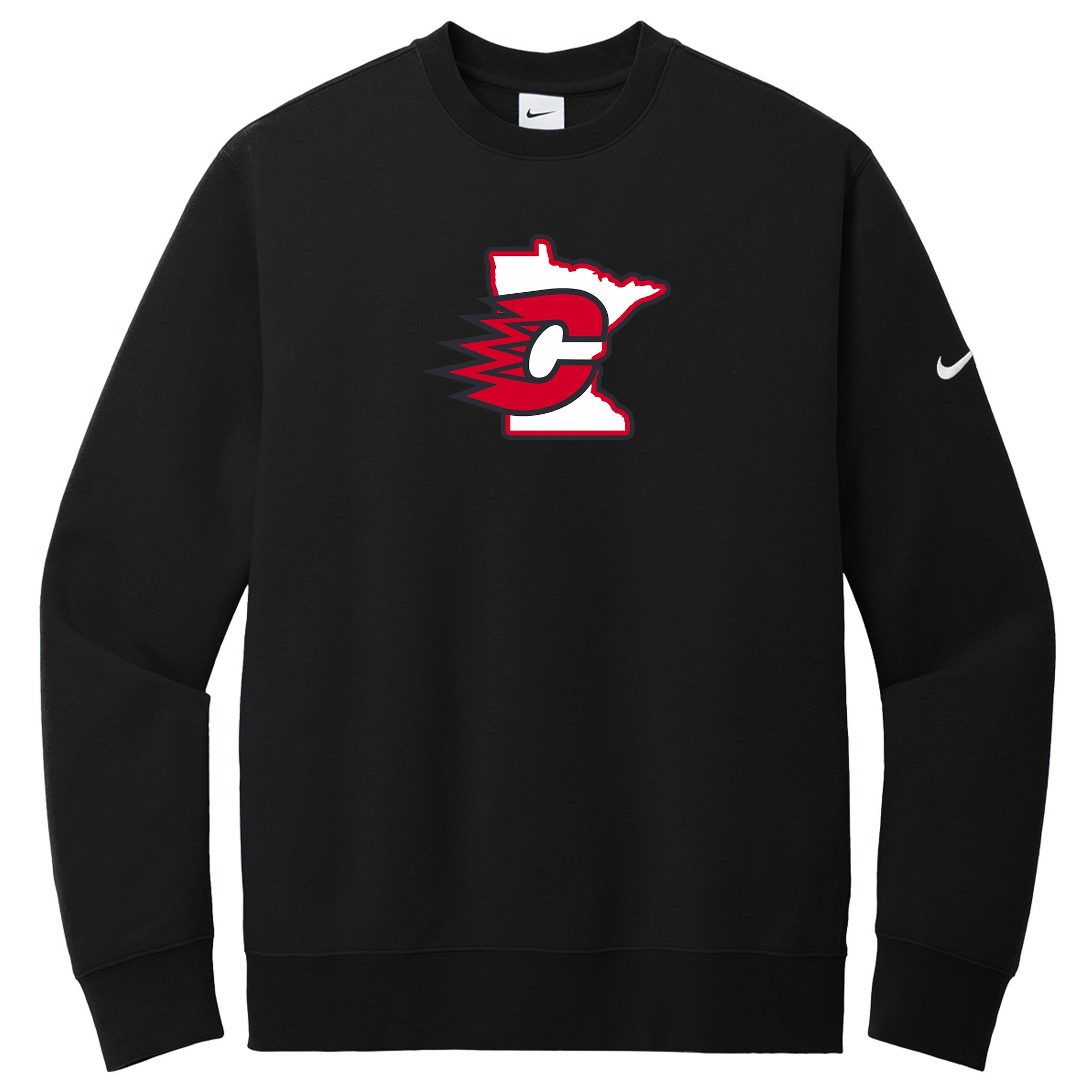 Centennial Hockey Nike Club Fleece Sleeve Swoosh Crew