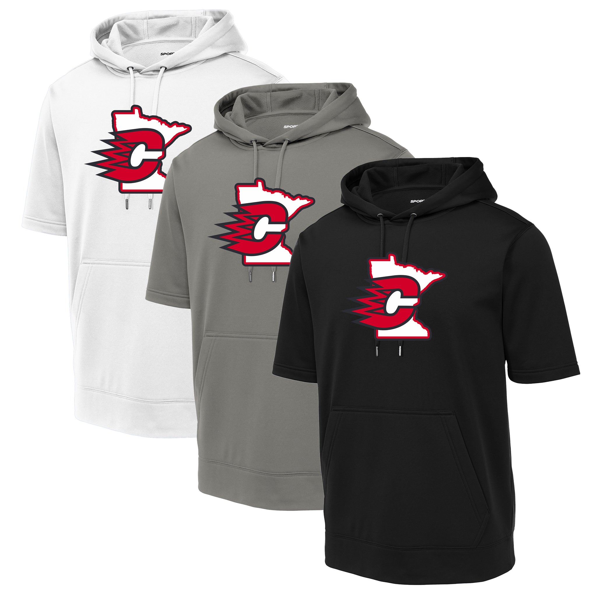 Centennial Hockey Sport-Tek ® Sport-Wick ® Fleece Short Sleeve Hooded Pullover