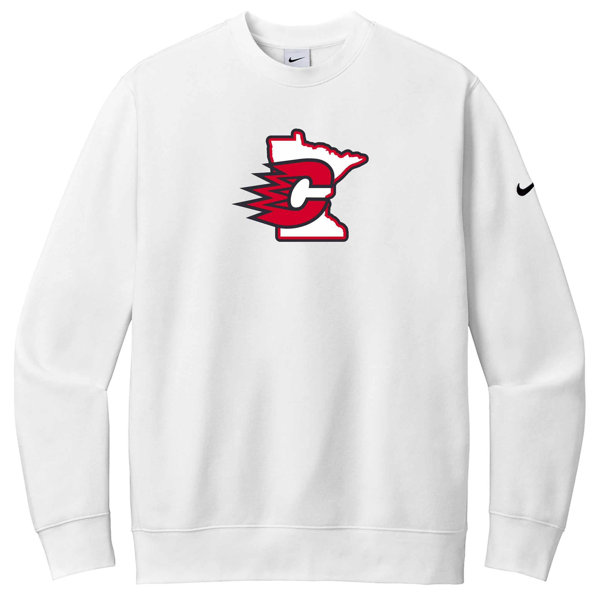 Centennial Hockey Nike Club Fleece Sleeve Swoosh Crew