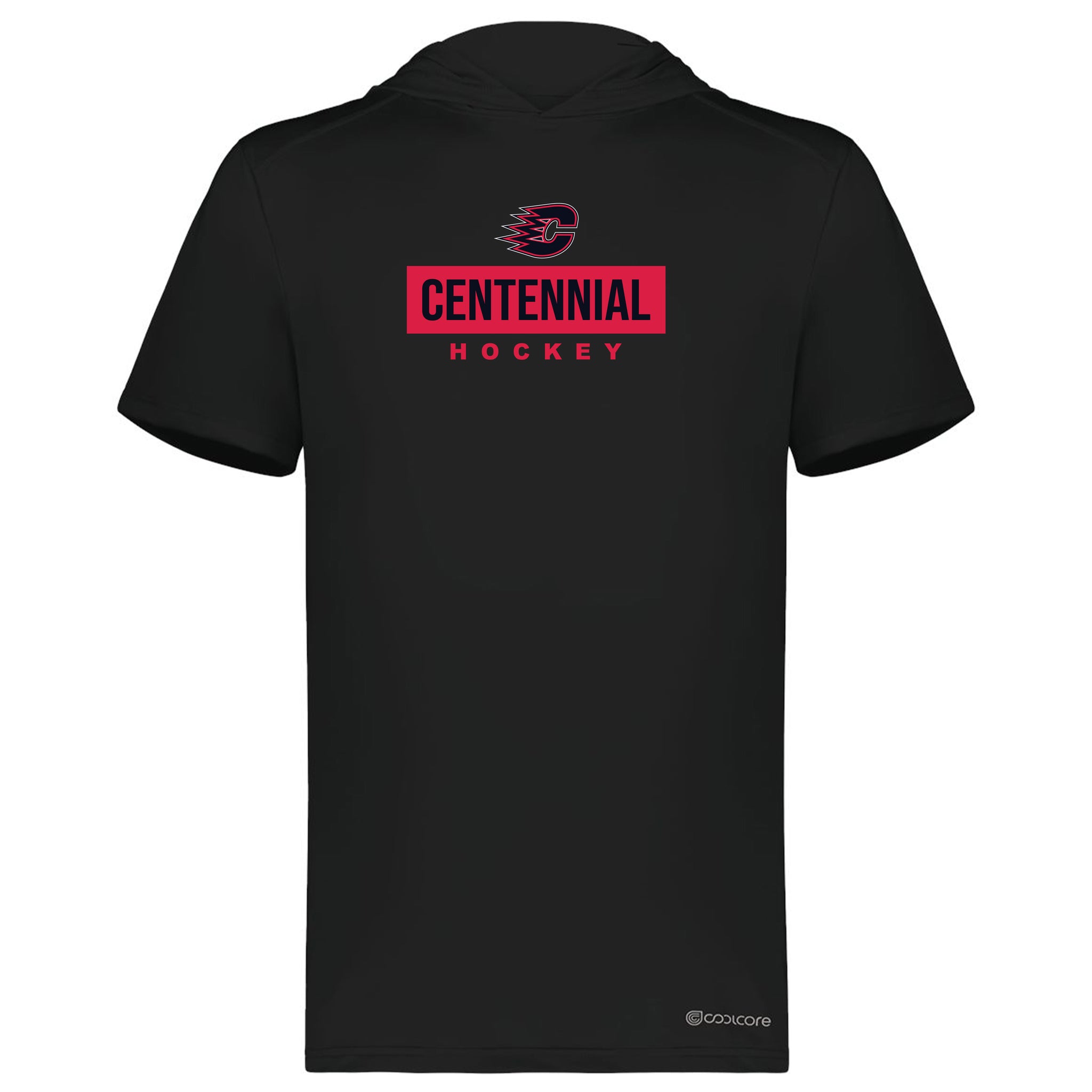 Centennial Hockey Holloway Men's Hooded T-Shirt Powered by Coolcore