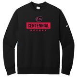 Centennial Hockey Nike Club Fleece Sleeve Swoosh Crew