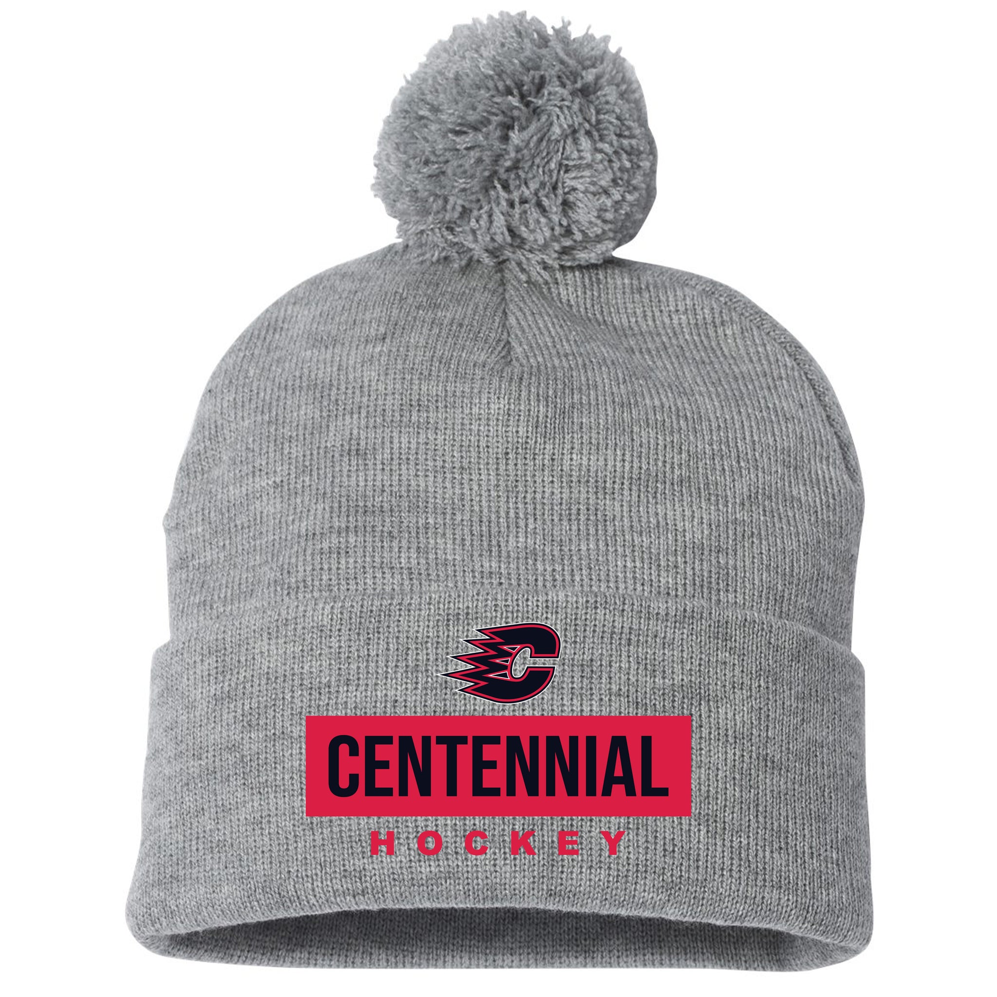 Centennial Hockey Sportsman 12" Pom-Pom Cuffed Beanie