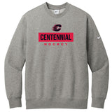 Centennial Hockey Nike Club Fleece Sleeve Swoosh Crew