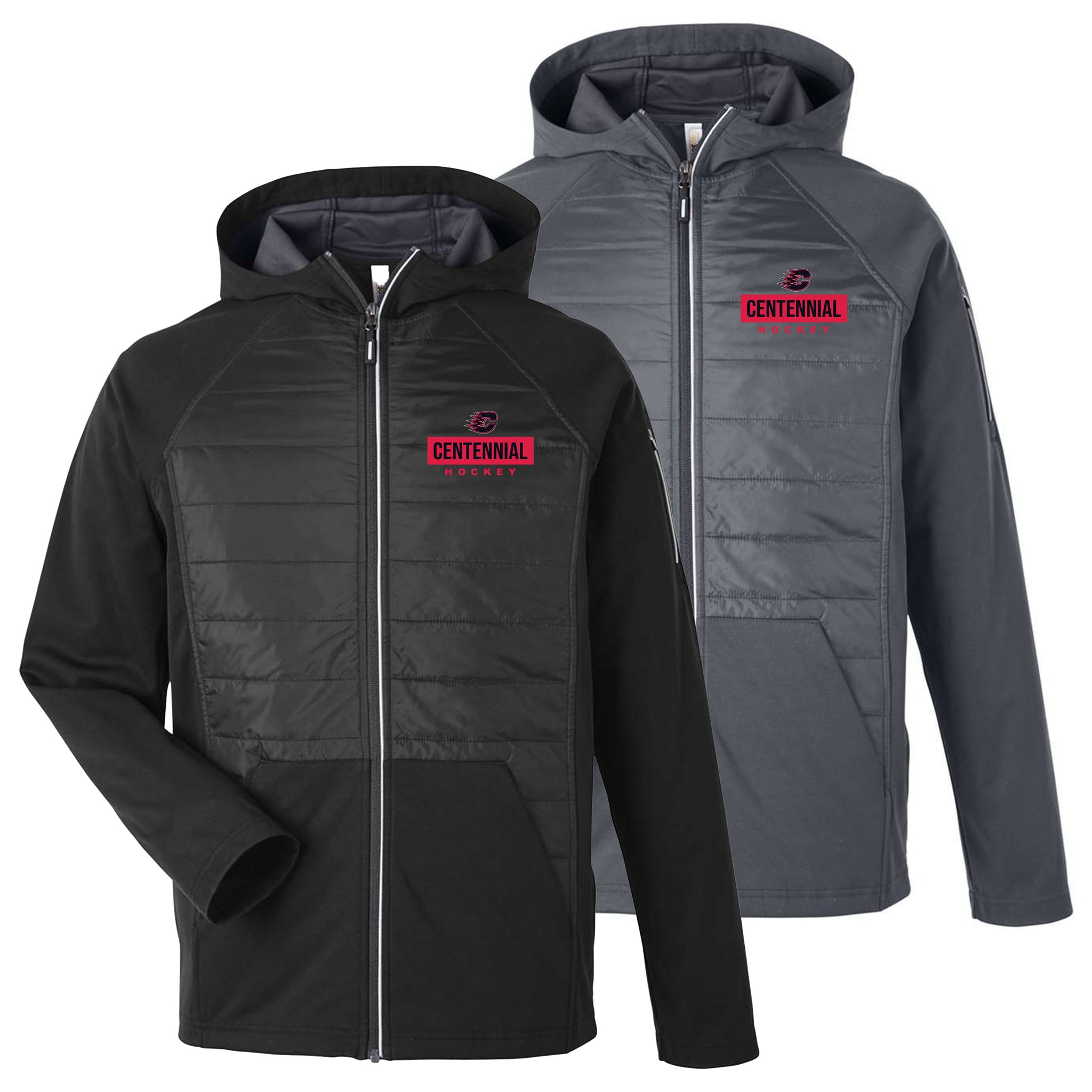 Centennial Hockey Unisex Techno Lite Hybrid Hooded Jacket
