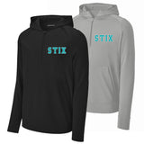 Carolina Hit Stix Baseball Sport-Tek® Sport-Wick® Stretch 1/2-Zip Hoodie