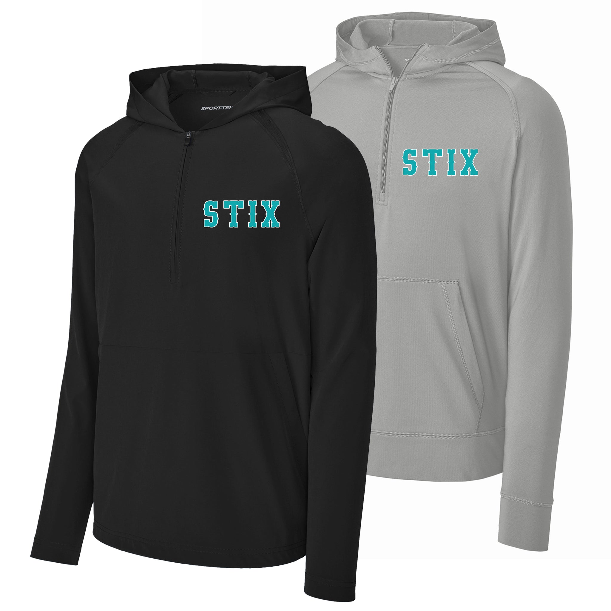 Carolina Hit Stix Baseball Sport-Tek® Sport-Wick® Stretch 1/2-Zip Hoodie