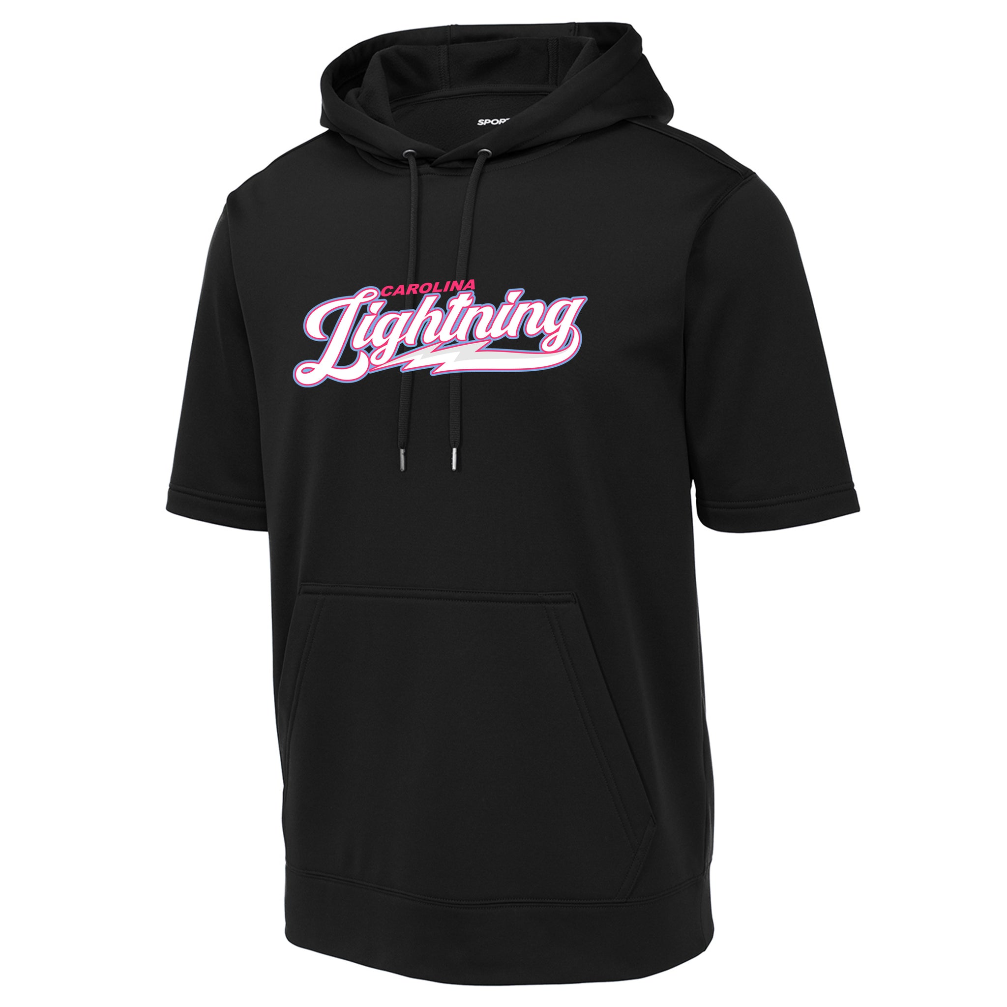 Carolina Lightning Fastpitch Sport-Tek ® Sport-Wick ® Fleece Short Sleeve Hooded Pullover