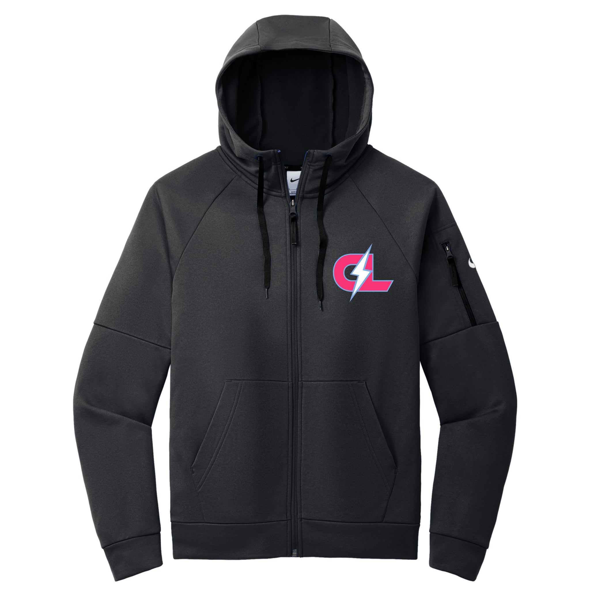 Carolina Lightning Fastpitch Nike Therma-FIT Pocket Full-Zip Fleece Hoodie