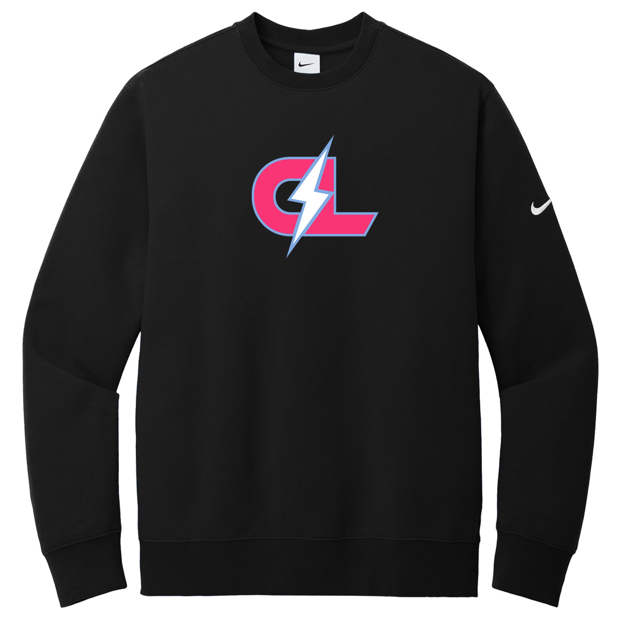 Carolina Lightning Fastpitch Nike Club Fleece Sleeve Swoosh Crew