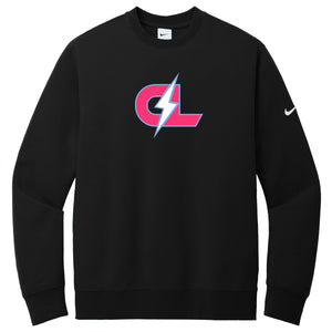 Carolina Lightning Fastpitch Nike Club Fleece Sleeve Swoosh Crew