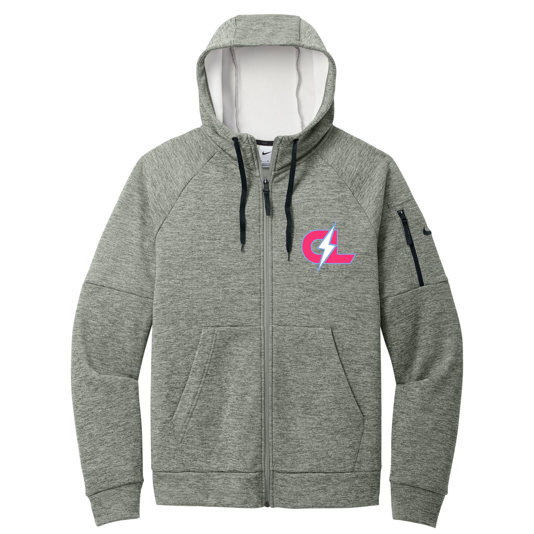 Carolina Lightning Fastpitch Nike Therma-FIT Pocket Full-Zip Fleece Hoodie