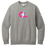 Carolina Lightning Fastpitch Nike Club Fleece Sleeve Swoosh Crew