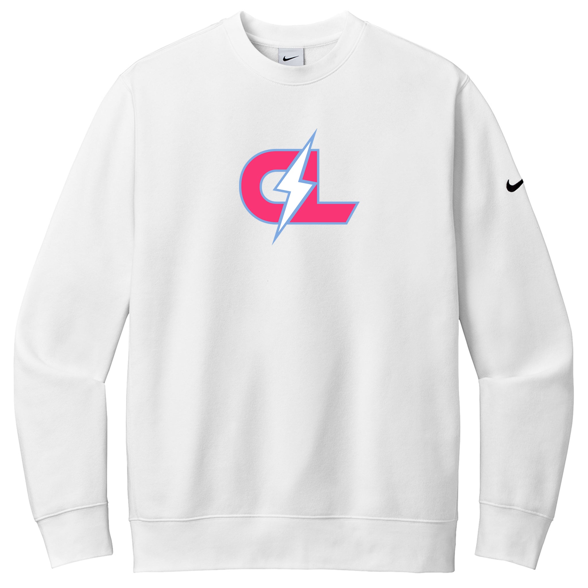 Carolina Lightning Fastpitch Nike Club Fleece Sleeve Swoosh Crew