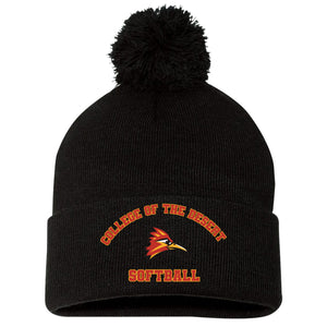 College of the Desert Fastpitch Sportsman 12" Pom-Pom Cuffed Beanie