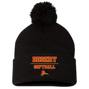 College of the Desert Fastpitch Sportsman 12" Pom-Pom Cuffed Beanie
