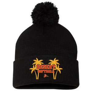 College of the Desert Fastpitch Sportsman 12" Pom-Pom Cuffed Beanie