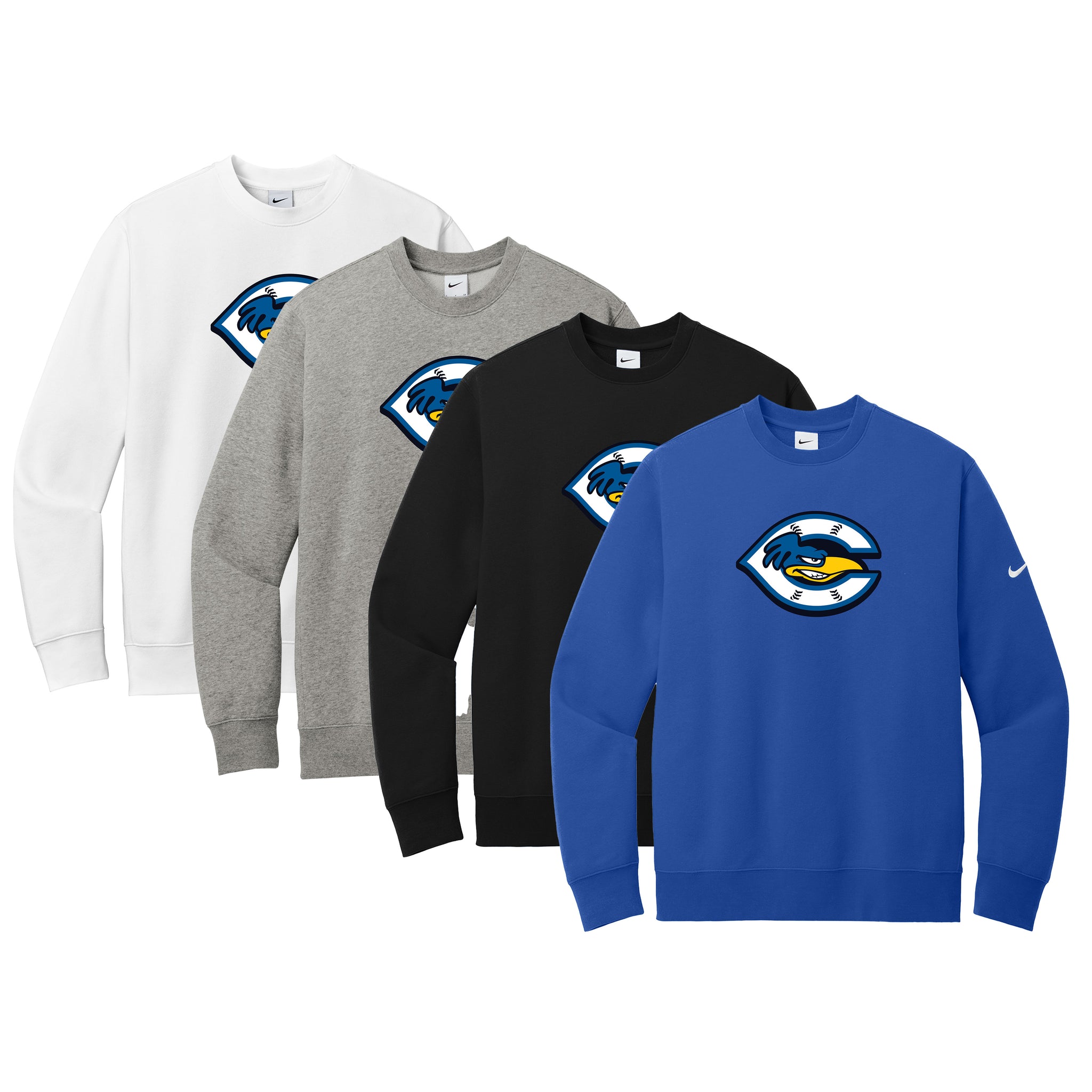 Cherryville Roadrunners Baseball Nike Club Fleece Sleeve Swoosh Crew