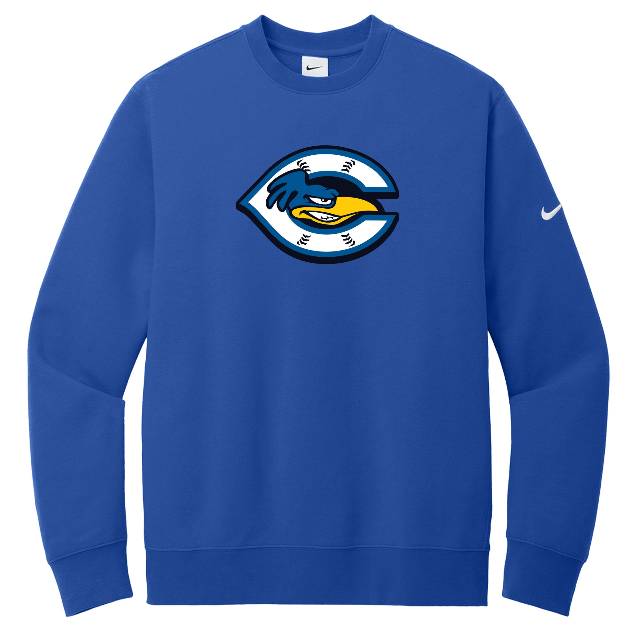 Cherryville Roadrunners Baseball Nike Club Fleece Sleeve Swoosh Crew