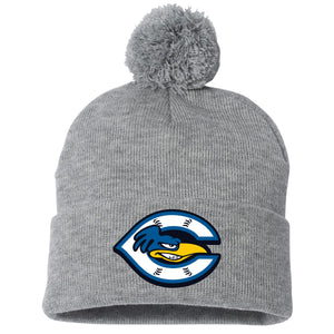 Cherryville Roadrunners Baseball Sportsman 12" Pom-Pom Cuffed Beanie