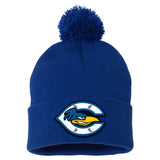 Cherryville Roadrunners Baseball Sportsman 12" Pom-Pom Cuffed Beanie