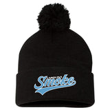 Carolina Smoke Baseball Sportsman 12" Pom-Pom Cuffed Beanie