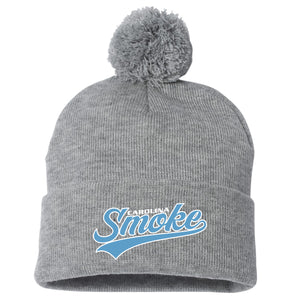 Carolina Smoke Baseball Sportsman 12" Pom-Pom Cuffed Beanie