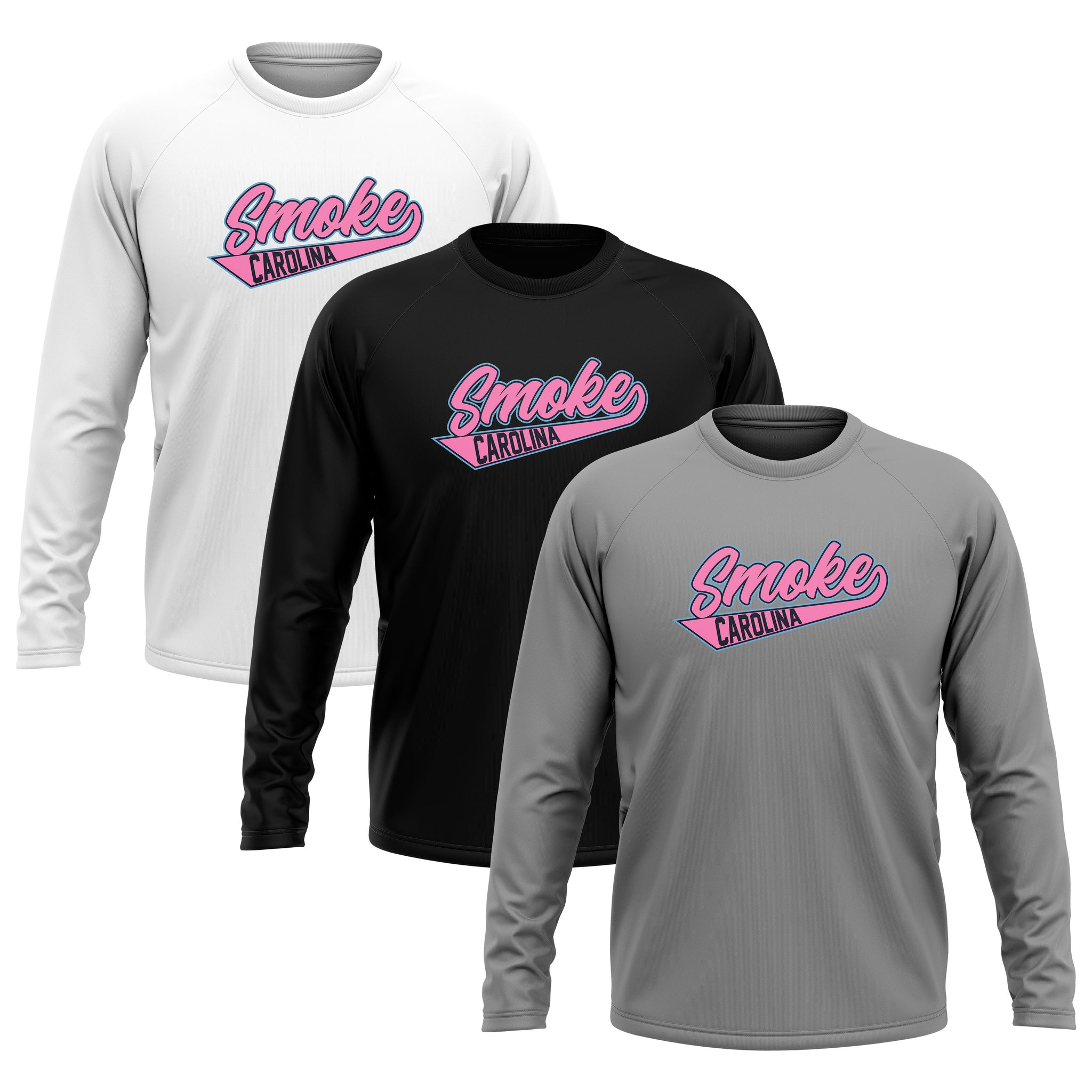 Carolina Smoke Baseball Mens Full Sublimation Long Sleeve