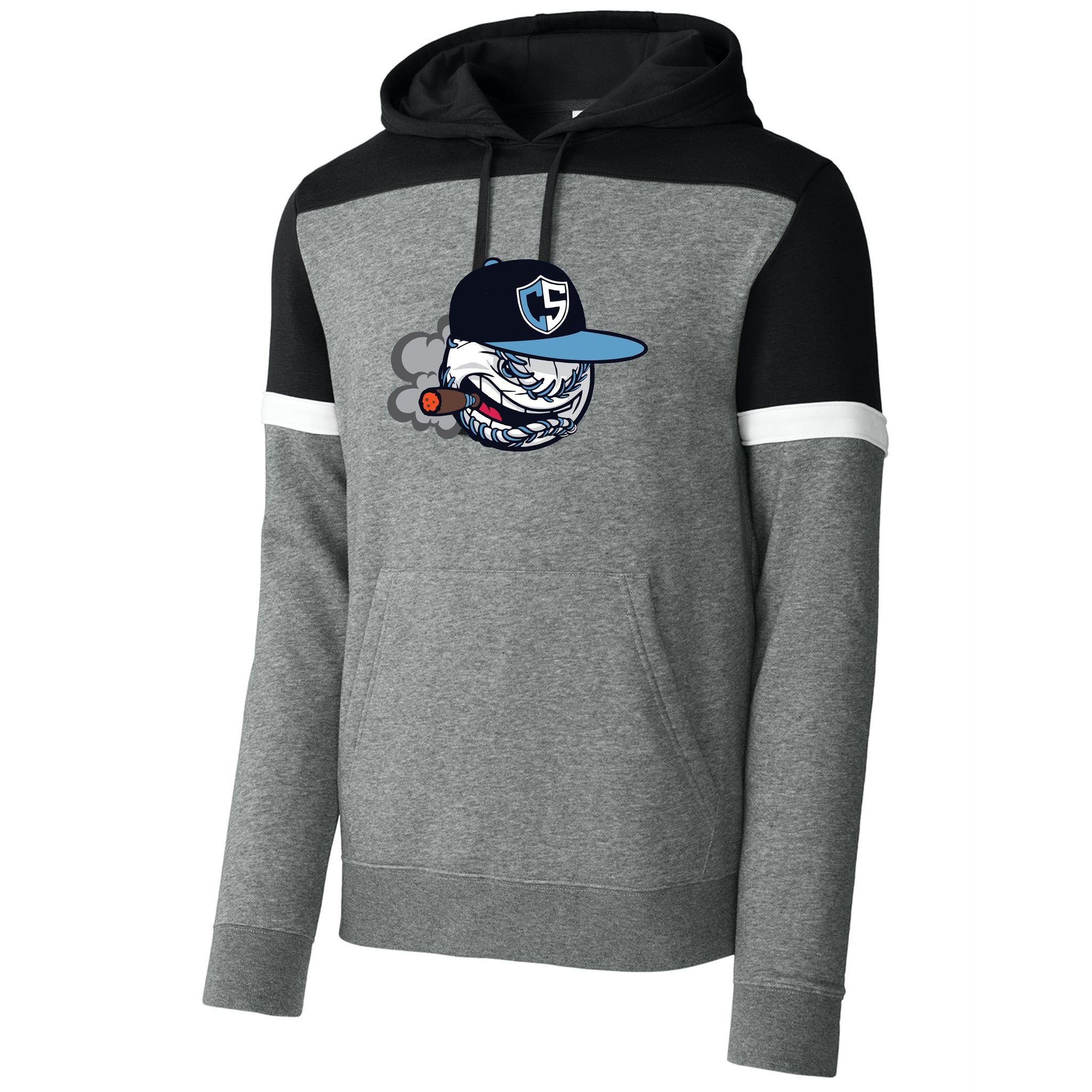 Carolina Smoke Baseball Sport-Tek® Drive Fleece Colorblock Hoodie