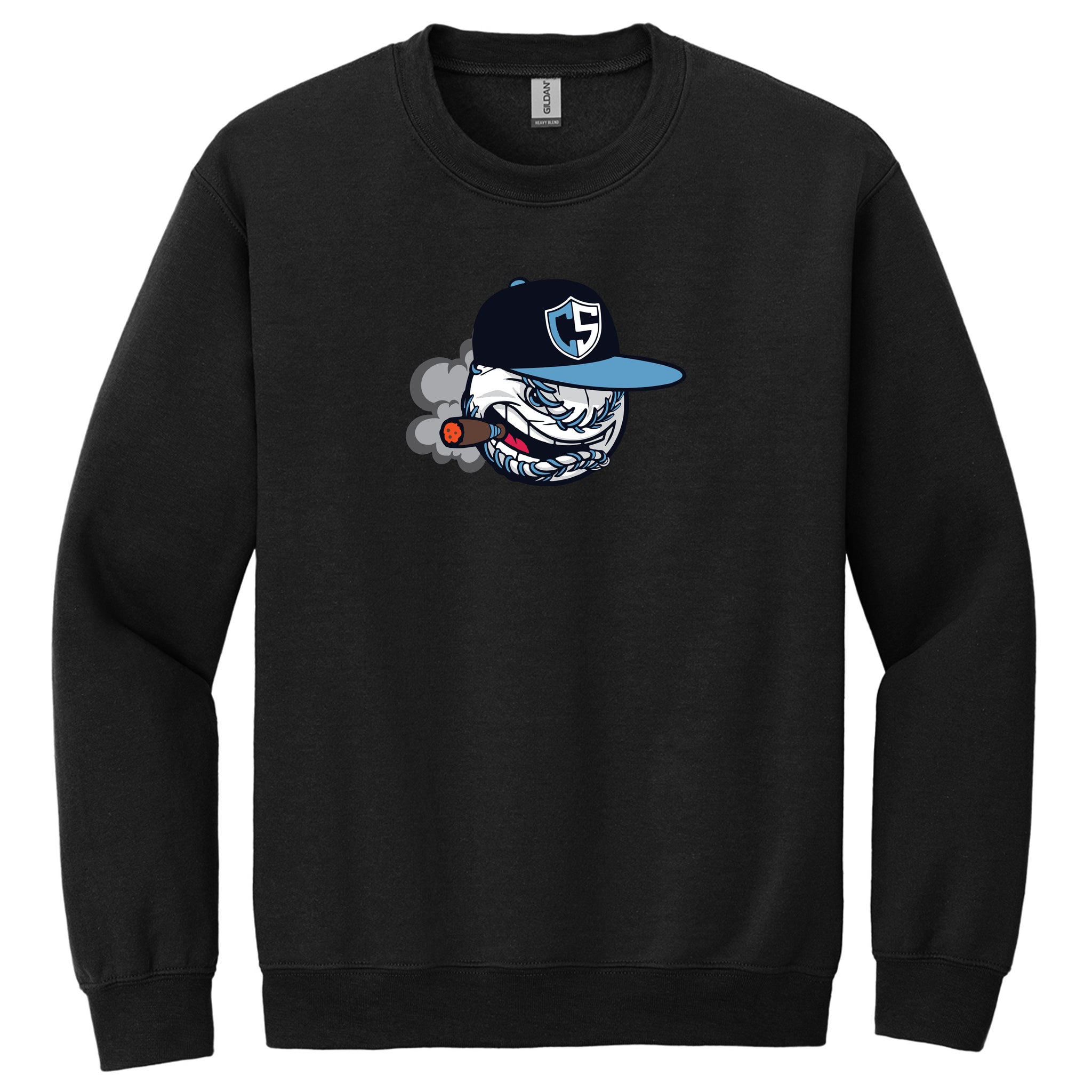 Carolina Smoke Baseball Gildan® Heavy Blend™ Crewneck Sweatshirt