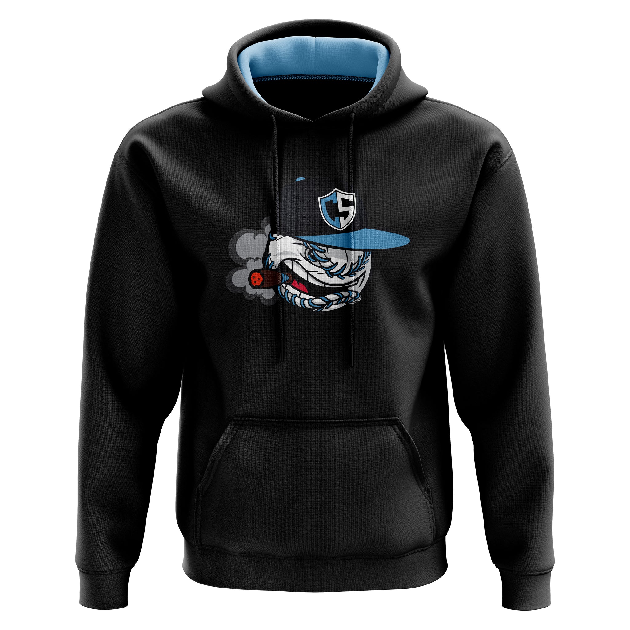 Carolina Smoke Baseball Mens Full Sublimation Hoodie