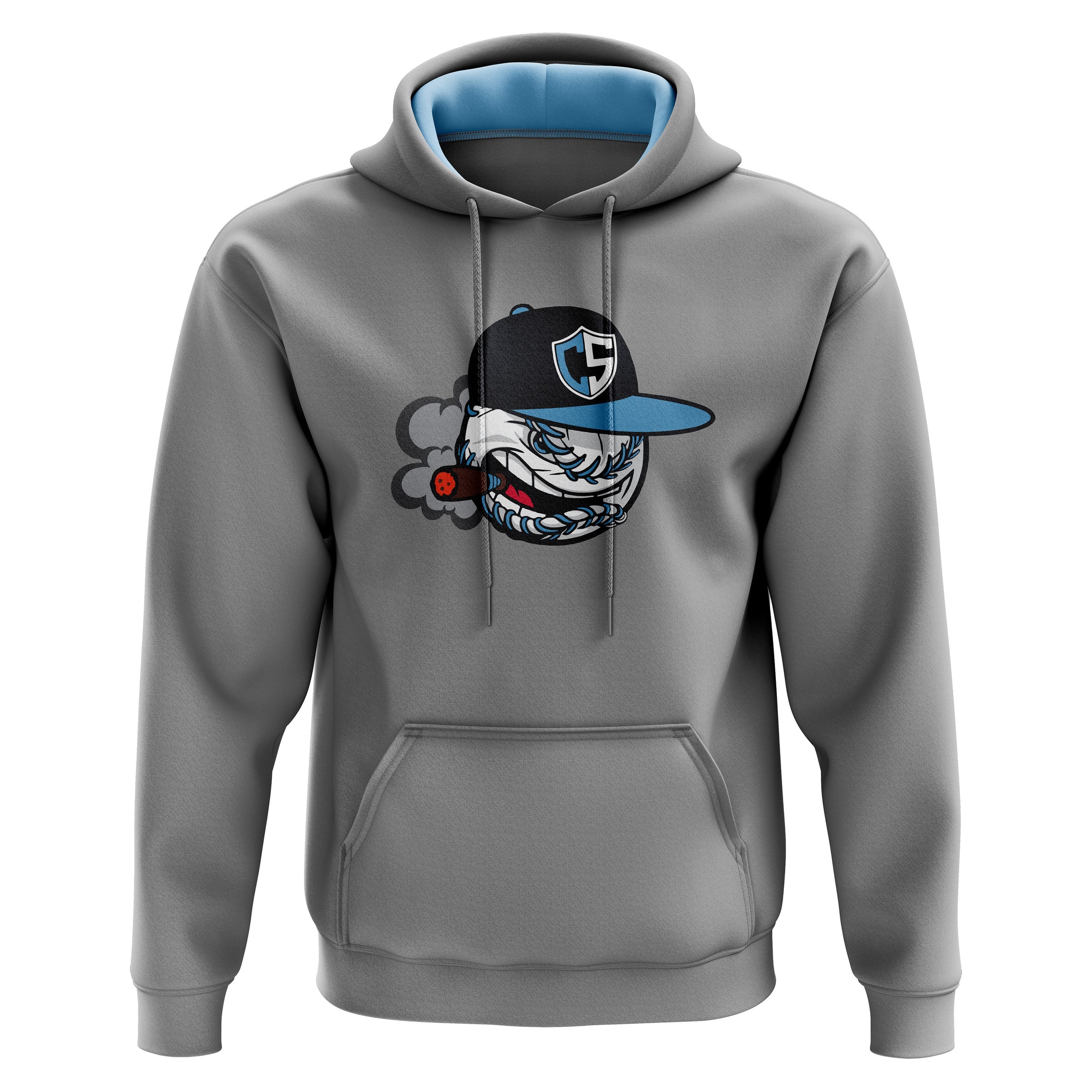 Carolina Smoke Baseball Mens Full Sublimation Hoodie