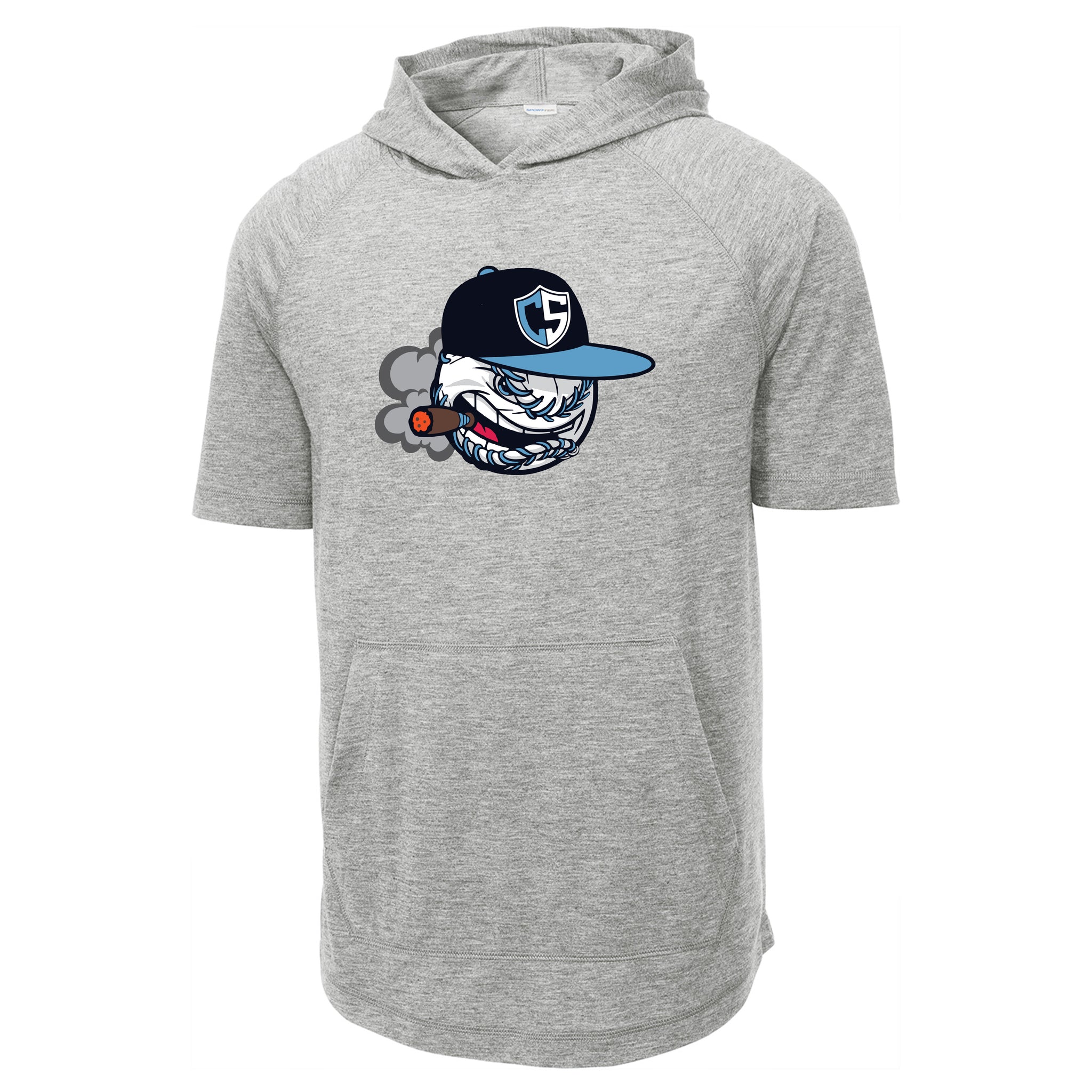 Carolina Smoke Baseball Sport-Tek ® PosiCharge ® Tri-Blend Wicking Short Sleeve Hoodie