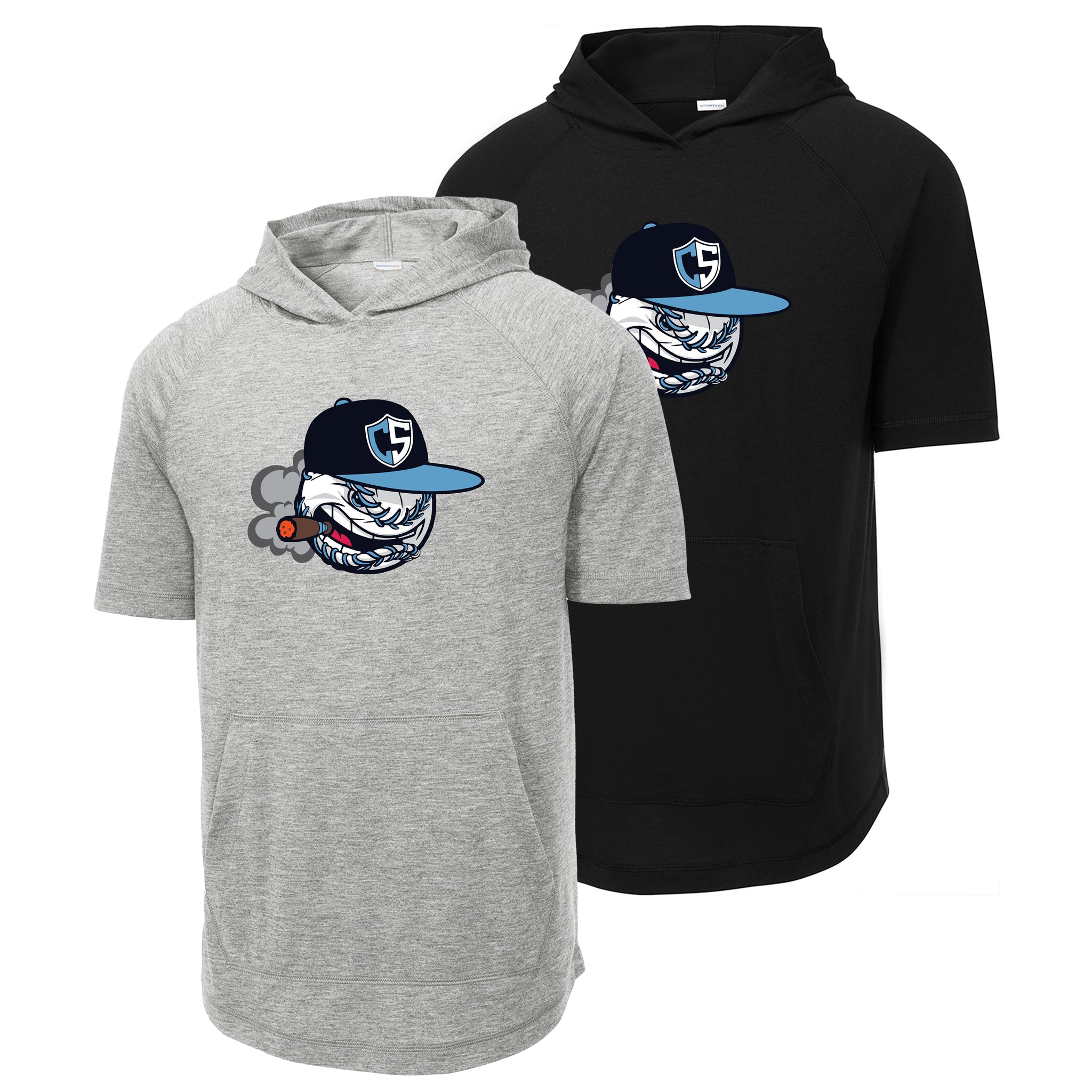 Carolina Smoke Baseball Sport-Tek ® PosiCharge ® Tri-Blend Wicking Short Sleeve Hoodie