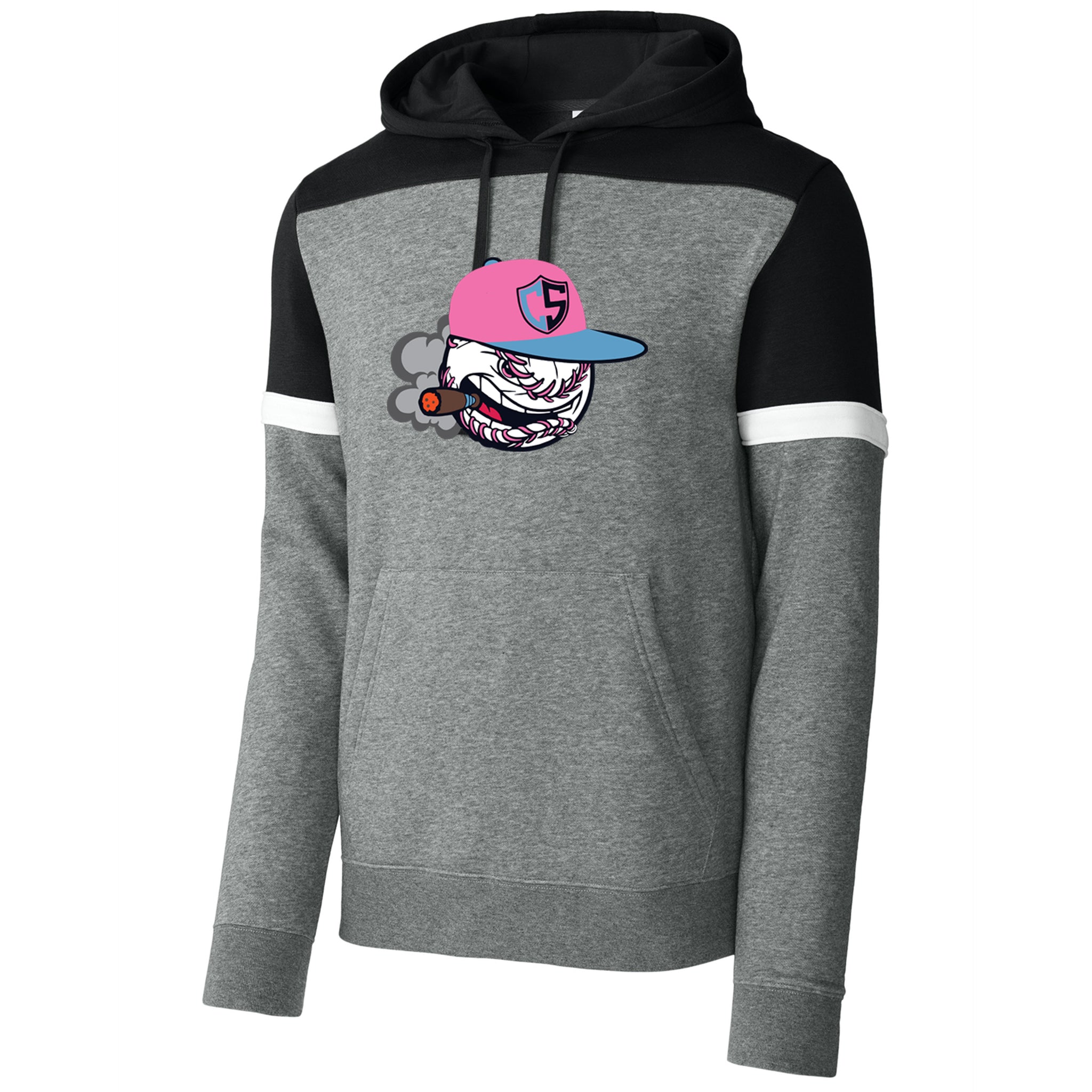 Carolina Smoke Baseball Sport-Tek® Drive Fleece Colorblock Hoodie