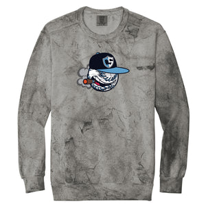 Carolina Smoke Baseball Color Blast Crewneck Sweatshirt