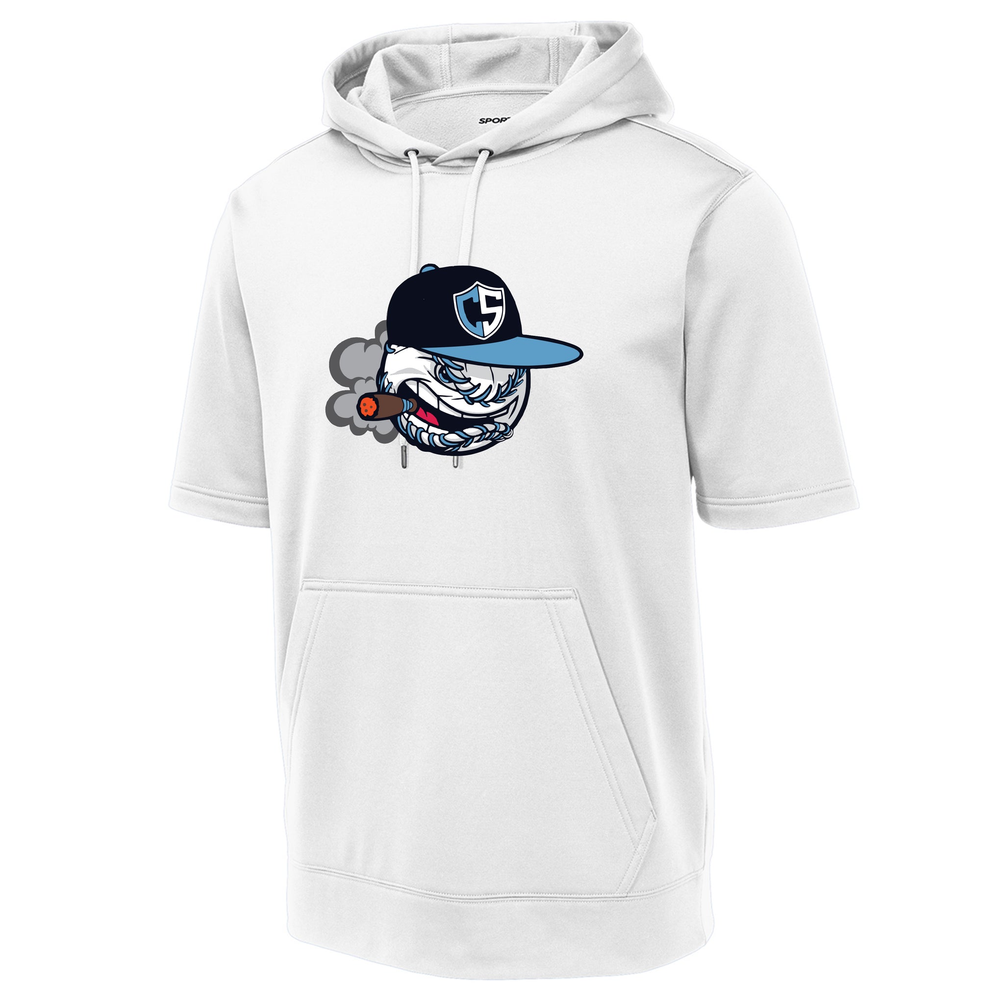 Carolina Smoke Baseball Sport-Tek ® Sport-Wick ® Fleece Short Sleeve Hooded Pullover