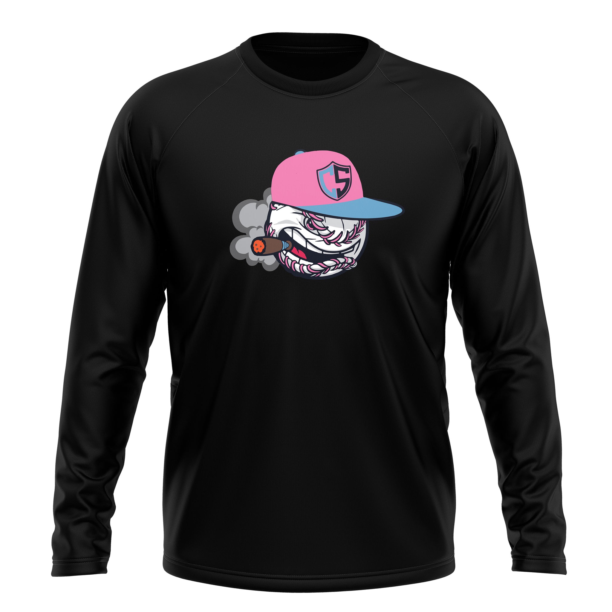 Carolina Smoke Baseball Mens Full Sublimation Long Sleeve